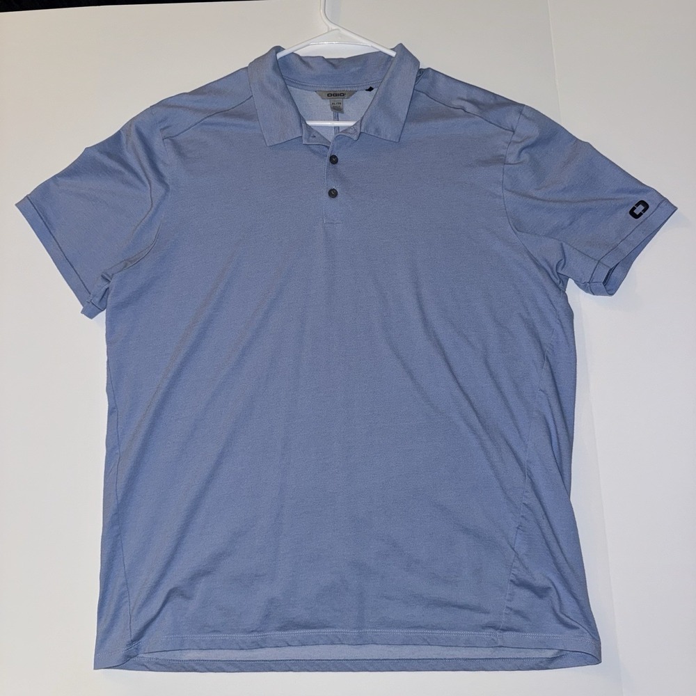 Men's XL OGIO Quarter Button-Up Short Sleeve Performance Golf Polo